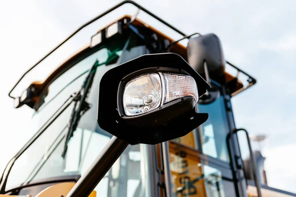 Powerful led light on modern excavator tractor — Stock Photo, Image