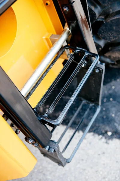 Close Dari Detail Kuning Traktor Modern — Stok Foto