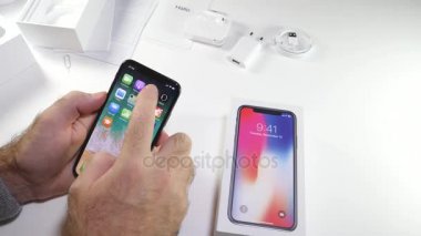 En son Apple iphone X 10 unboxing adam