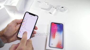 En son Apple iphone X 10 unboxing adam