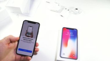 En son Apple iphone X 10 unboxing adam
