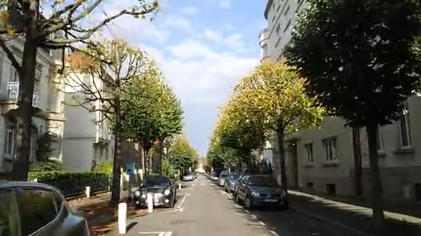 Calle tranquila en Estrasburgo — Vídeo de stock