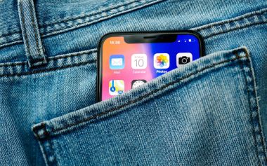 Yeni Apple iphone X 10 denim kot pantolon cebinde
