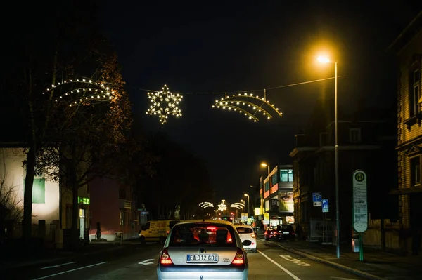 Christmas decorations above German Street — Stock Photo, Image