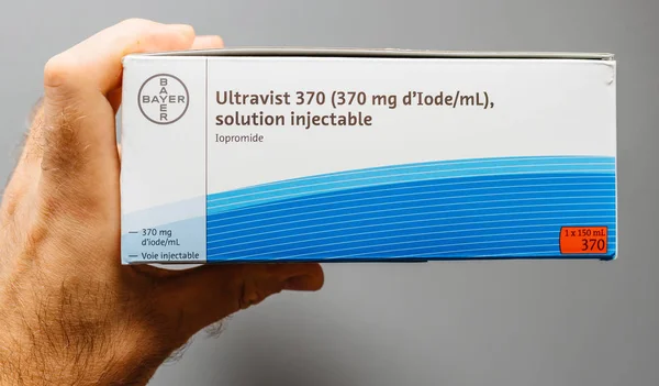 Ultravist - Iopromide paket som innehåller kontrast agent doc — Stockfoto