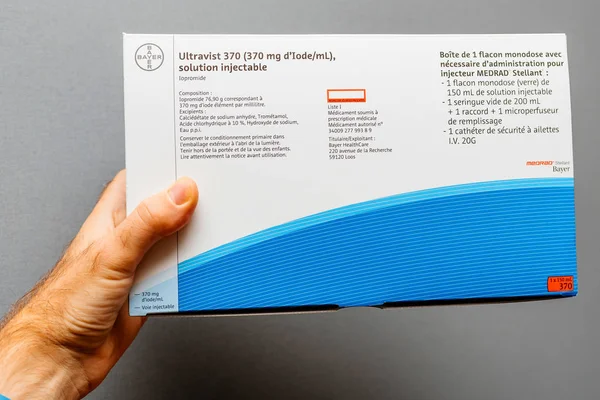 Ultravist - Iopromide paket som innehåller kontrast agent doc — Stockfoto