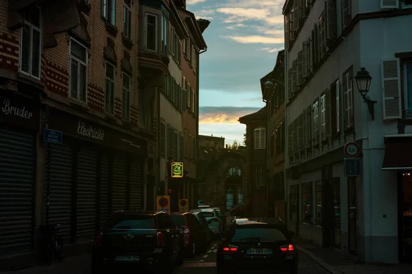 Coucher de soleil magique à Strasbourg France — Photo