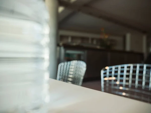 Interior of cafeteria with chairs inside — Stock Photo, Image