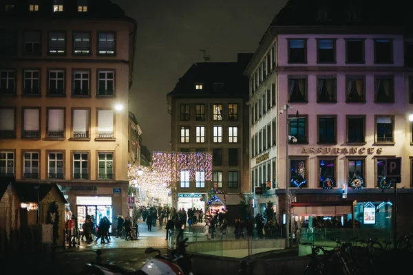 Mercatino di Natale città pedoni luogo Gutenberg — Foto Stock