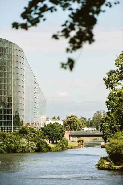 European Parliament in Strasbourg France summer day — Stock Photo, Image