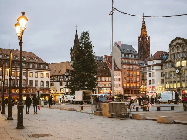 Plaza central en Francia Strasbourg Place Kleber — Foto de Stock