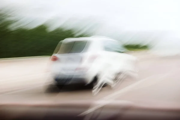 Car defocus drive highway autobahn — Stock Photo, Image