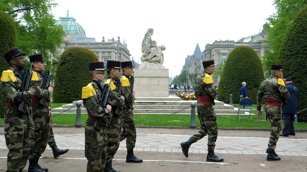 Cérémonie pour marquer la victoire des alliés occidentaux Deuxième Guerre mondiale Armistice — Photo