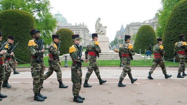 Ceremonia para conmemorar la victoria de los aliados occidentales Segunda Guerra Mundial Armisticio — Foto de Stock