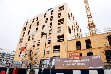  Şantiye ahşap yüksek rised apartman binası