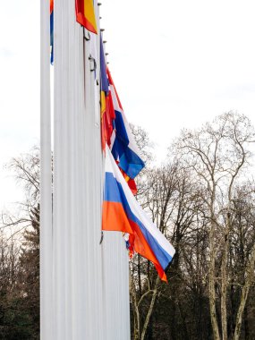 Avrupa Konseyi binasında yarıya uçan Rusya bayrağı