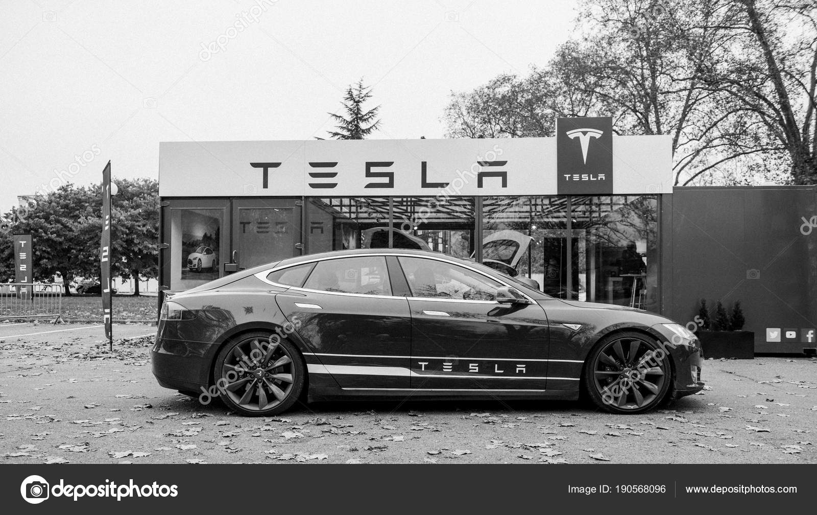 New Tesla Model S Showroom Stock Editorial Photo
