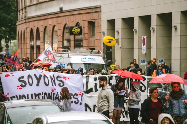 マクロン改革に対するフランスで抗議 — ストック写真