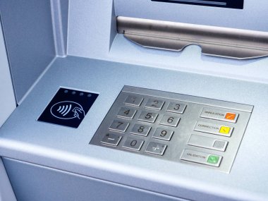 Temassız işareti ile yeni modern Atm automattic vezne makinesi 