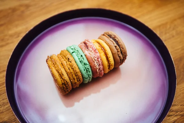 French macarons made from organic ingredients — Stock Photo, Image