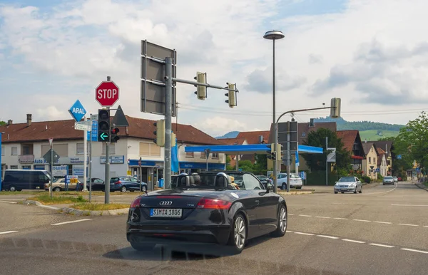 Rastatt Alemania Julio 2019 Vista Desde Coche Descapotable Audi Tfsi — Foto de Stock