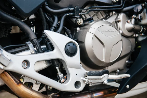 Close-up tiro da motocicleta Honda — Fotografia de Stock