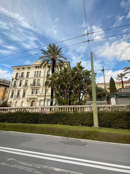 View from the street of Sanremo Italian architecture — ストック写真