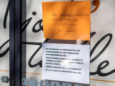 Covid-19 Coronavirus hapsi sırasında kapatma