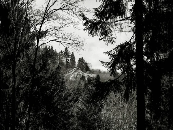 Osamělý dům uprostřed ničeho — Stock fotografie