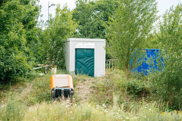 Two toilets at the French-German border — Stock Photo, Image