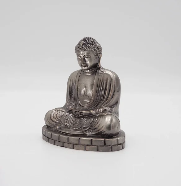 Grote Boeddha of Daibutsu zilveren model. — Stockfoto