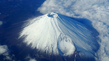 Mt. Fuji Dağı'nın Üstten Görünüm.
