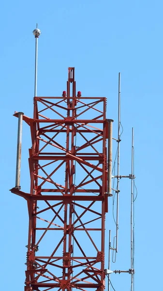 Telecommunication tower closeup. — Stock Photo, Image