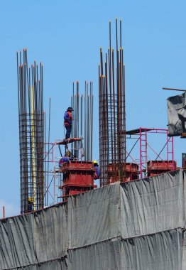 Yüksek inşaat alanına ve çalışma labors.