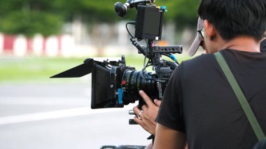 Film çekim veya video üretim perde arkası.