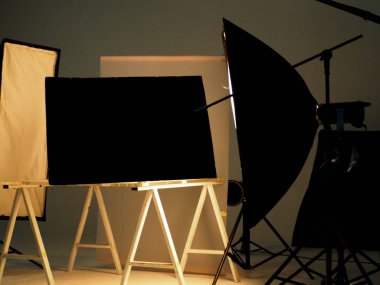 Video prodüksiyon çekim sahne arkasında.