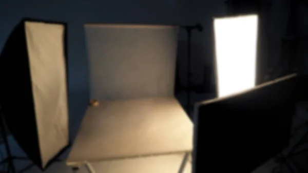 Blurry image behind the scenes of shooting video. — Stock Photo, Image