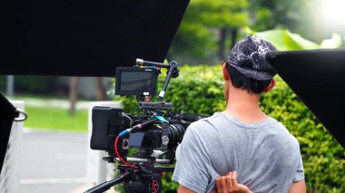Film ya da video üretim çekim sahne arkası.