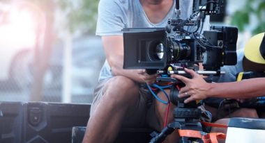 Film çekim ve ışık parlama bulanık görüntü.