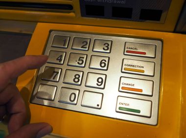 ATM makine yakın çekim