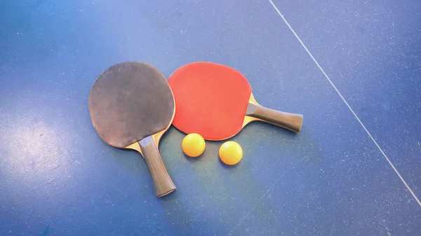 Top view of table tennis or ping-pong table — Stock Photo, Image