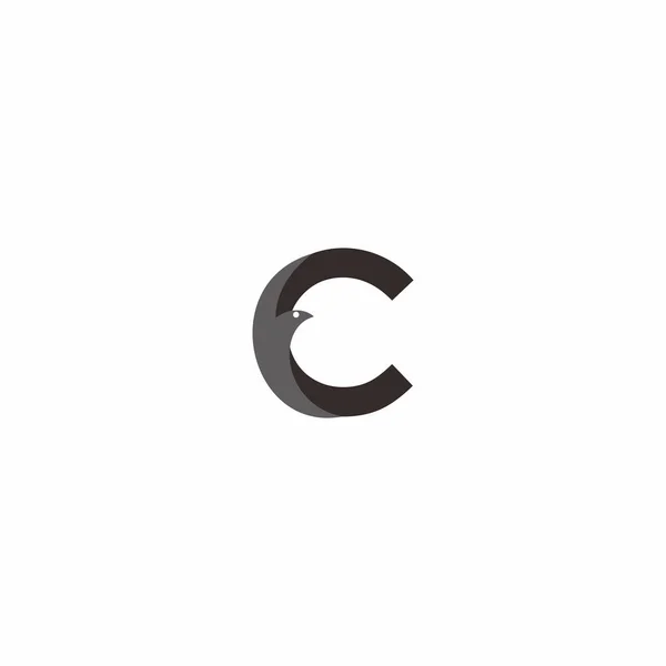 Letter C Eagle Logo — Stock Vector