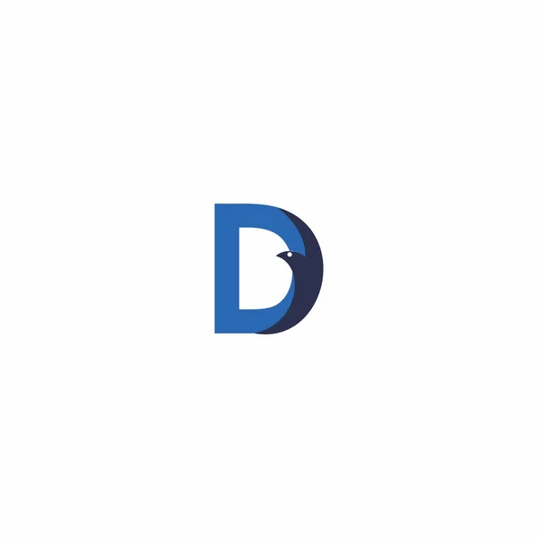 Bokstaven D Eagle Logo — Stock vektor