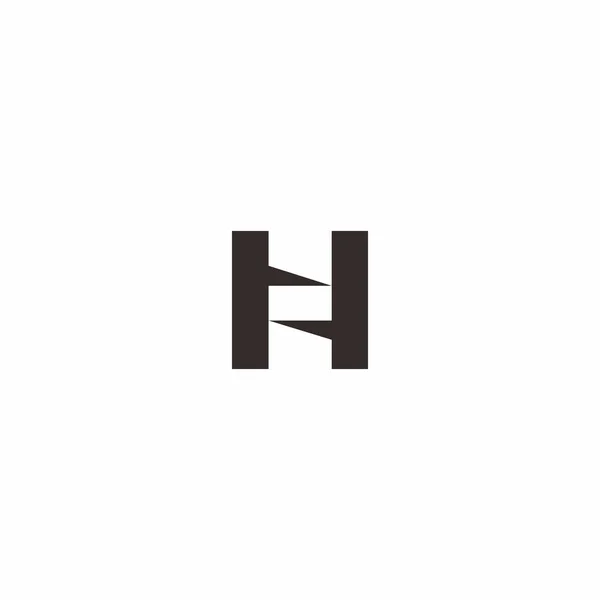 Letra H logo — Vector de stock