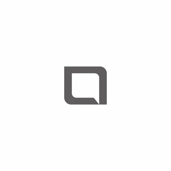正方形話ロゴ — ストックベクタ