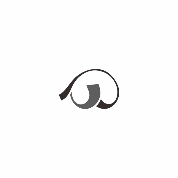 Buchstabe w Logo — Stockvektor