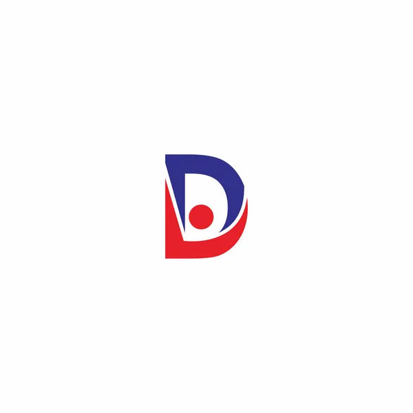 Bokstaven D personer logotyp — Stock vektor
