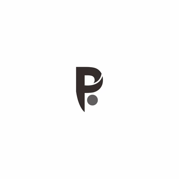 Lettera P Logo persone — Vettoriale Stock