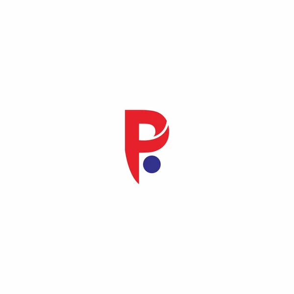 P harfi insanlar Logo — Stok Vektör
