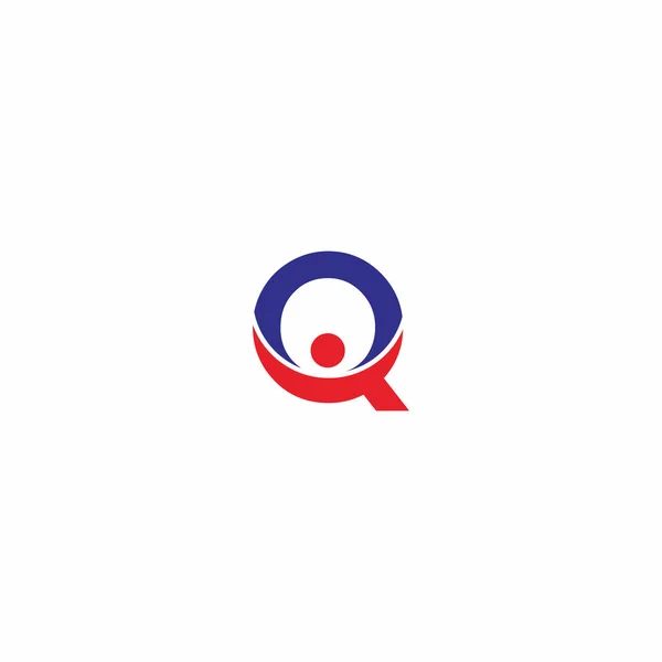 Buchstabe q Leute Logo — Stockvektor